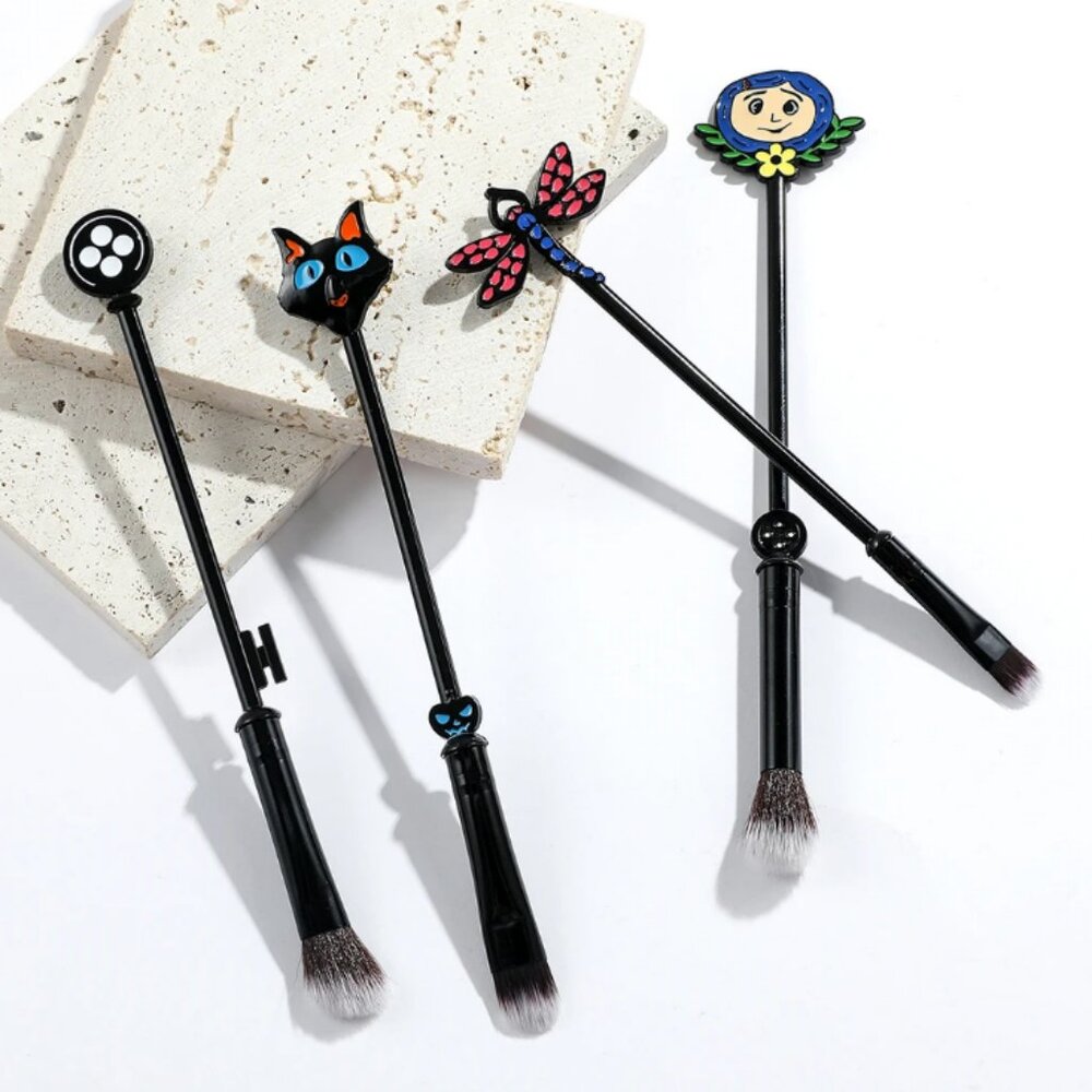 4-Piece Coraline Makeup Brush Set